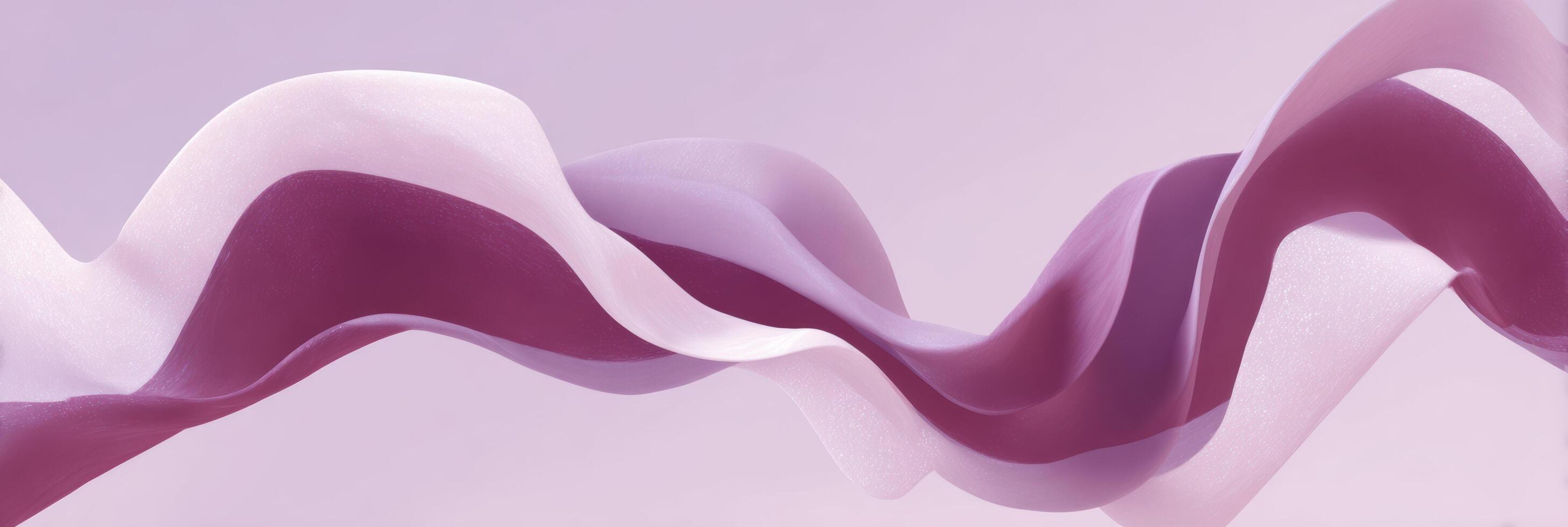 Beautiful abstract wallpaper background with graceful and elegant flow of purple waves. soft gentle movement and smooth texture create serene and calming atmosphere photo