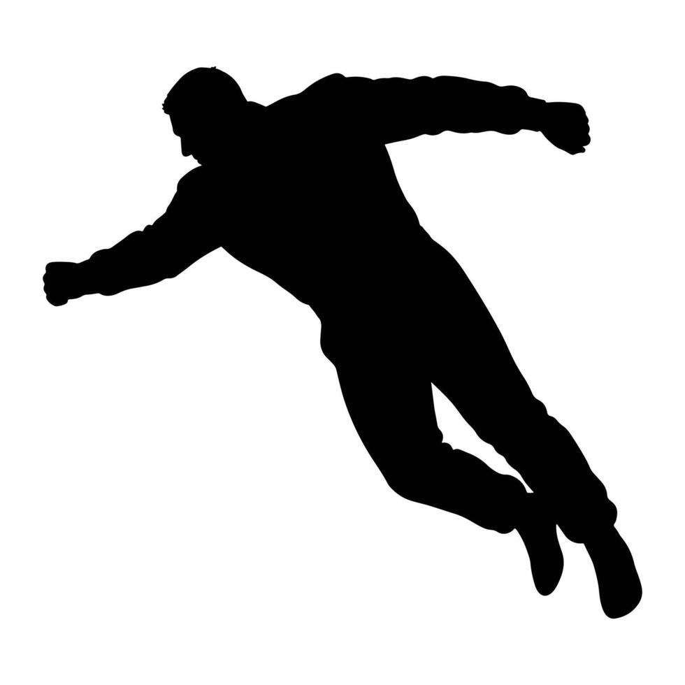 Man in motion silhouette action dynamic vector