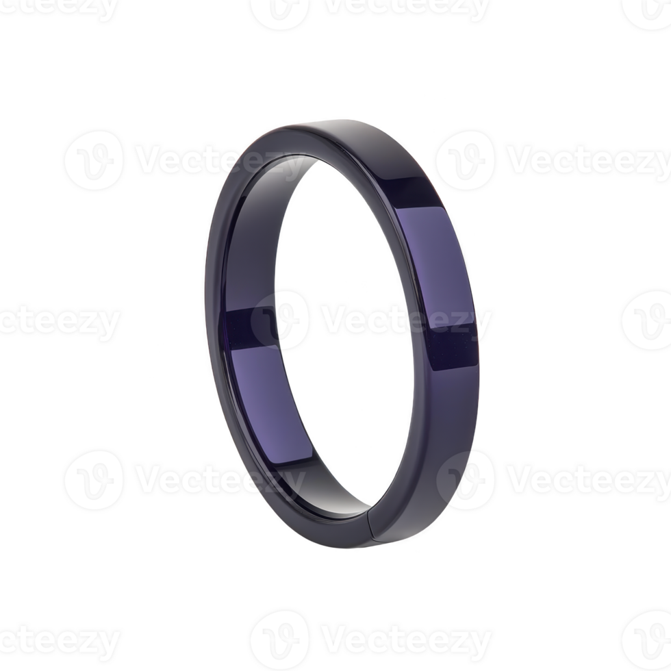 sleek, modern black smart ring with minimalist design, featuring smooth surface and subtle technology integration, perfect for tracking health and fitness metrics png