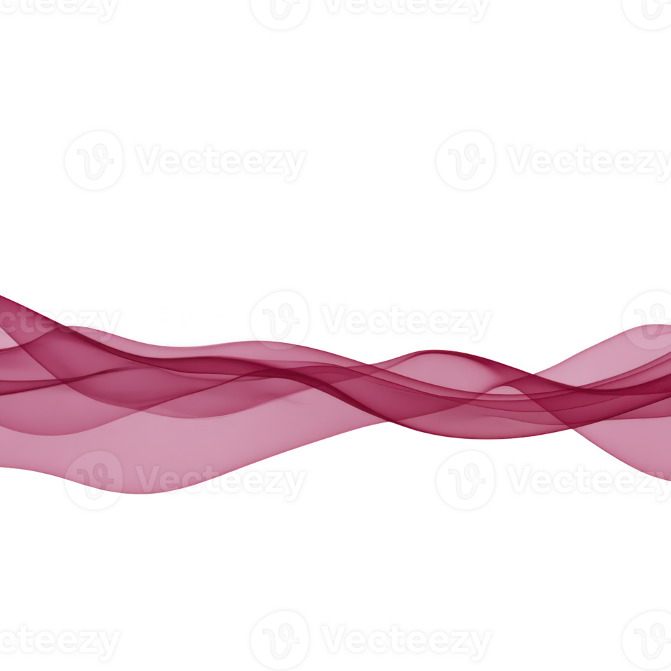Abstract pink and red wave pattern on transparency background, creating flowing and dynamic design. smooth curves and translucent layers add depth and movement to composition png
