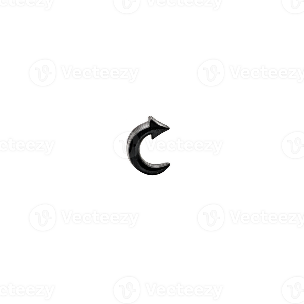 schwarz gebogen Pfeil Symbol zeigen nach oben auf transparent Hintergrund, symbolisieren Aktualisierung oder neu laden. einfach Design ist Ideal zum Benutzer Schnittstelle Elemente oder Digital Anwendungen png