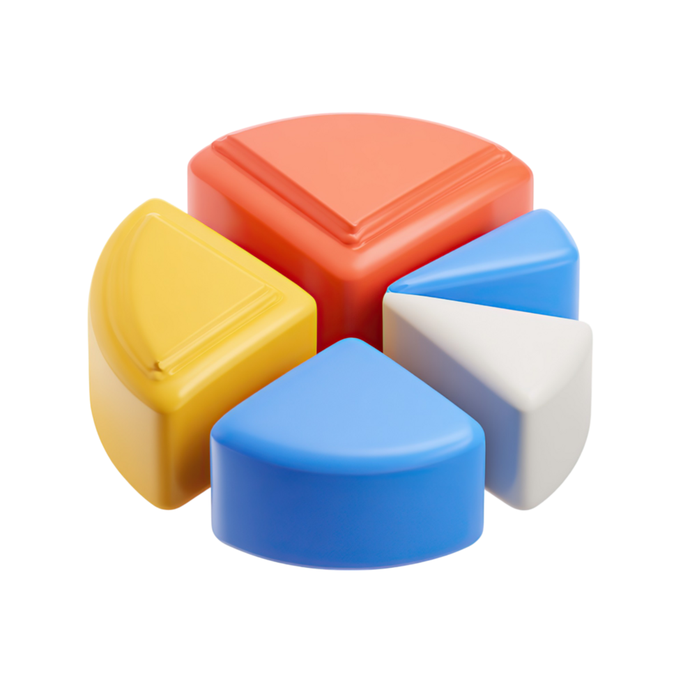 3D Pie Chart with Business Concept, and Colorful Data Visualization. png