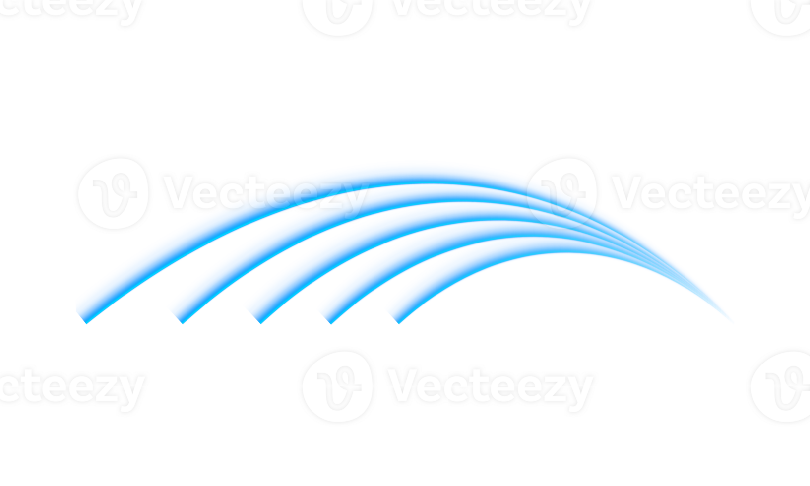 Abstract flowing blue transparent curved lines with shiny streaks and dynamic wave motion bright trail energy stream smooth gradient velocity visualization for modern art banners website png