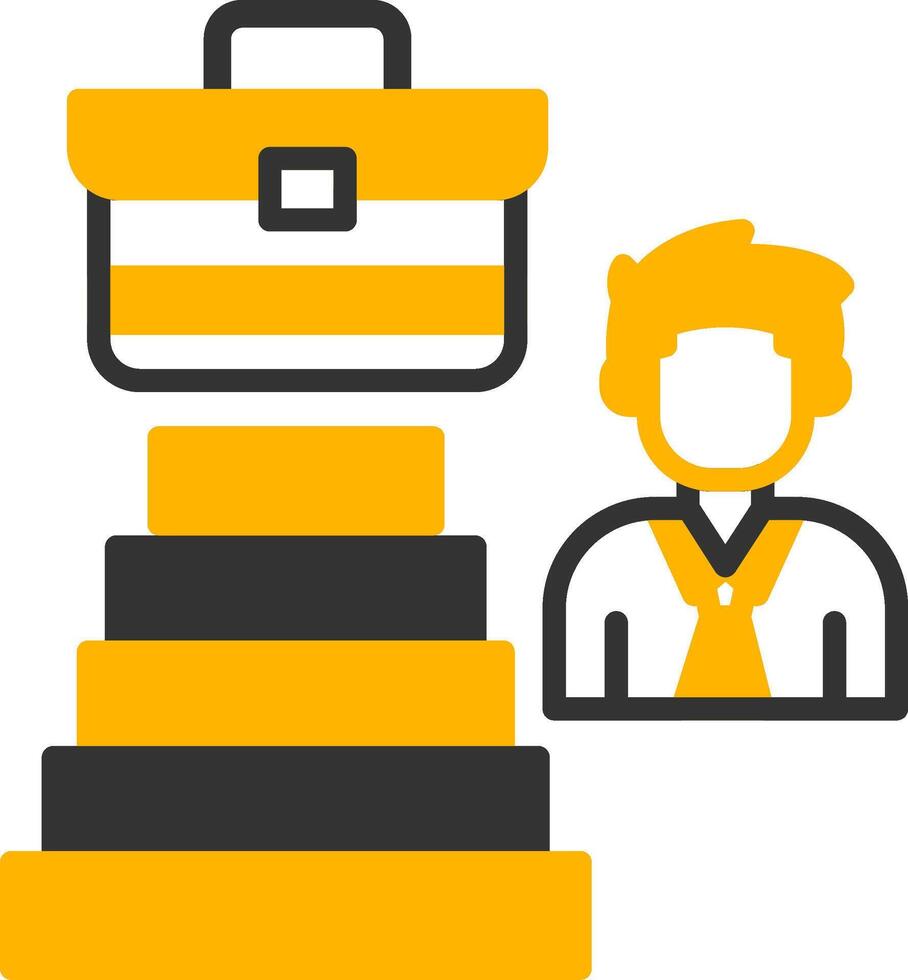 Defined Career Path Glyph Two Color vector