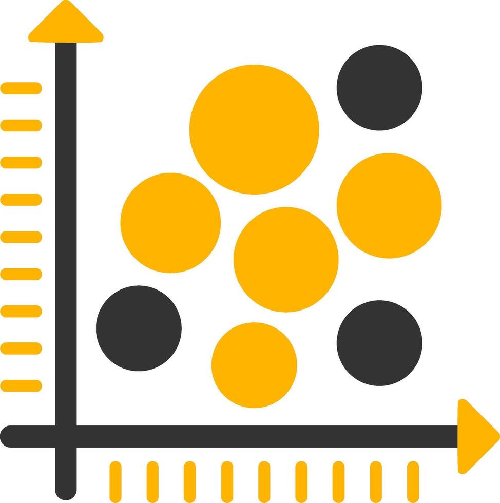 Data Bubble Chart Glyph Two Color vector