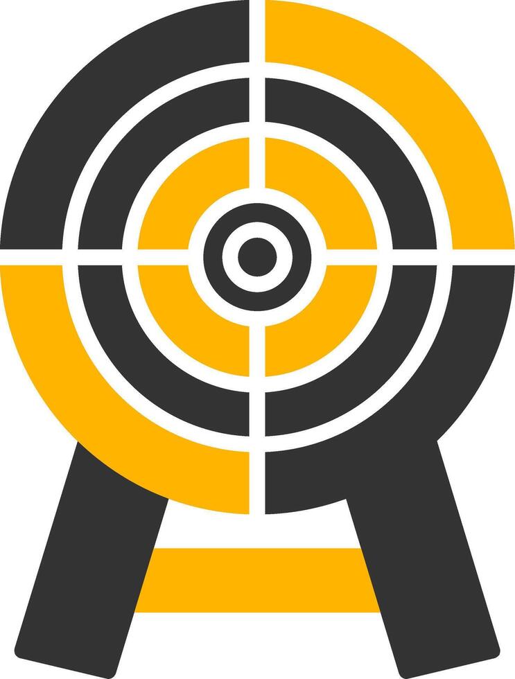 Sharp Throwing Dart Glyph Two Color vector