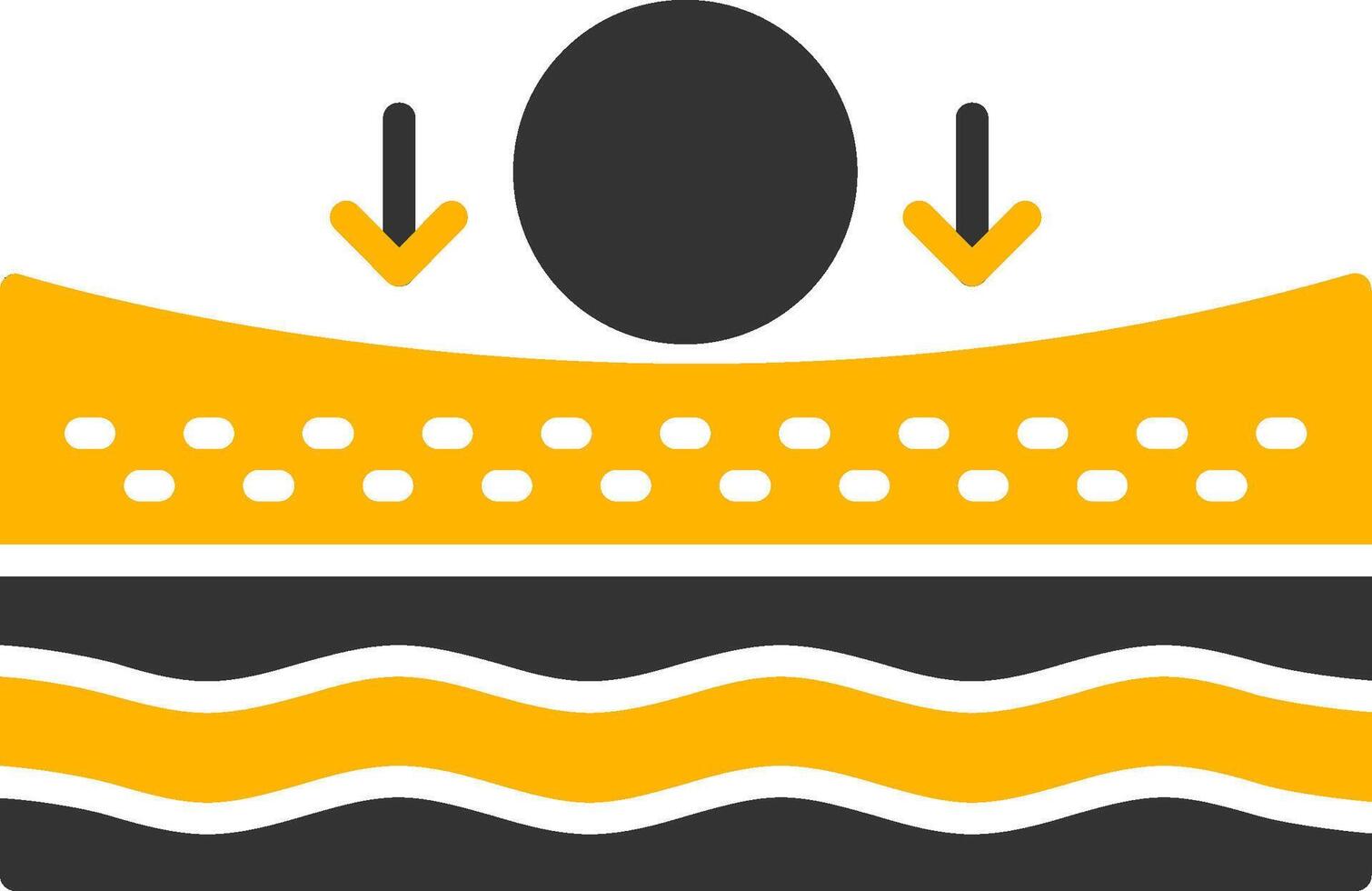 Elastic Flexible Support Glyph Two Color vector