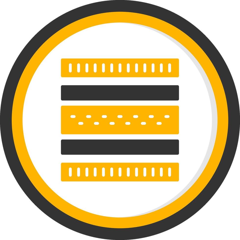 Protective Mattress Layer Glyph Two Color Circle vector