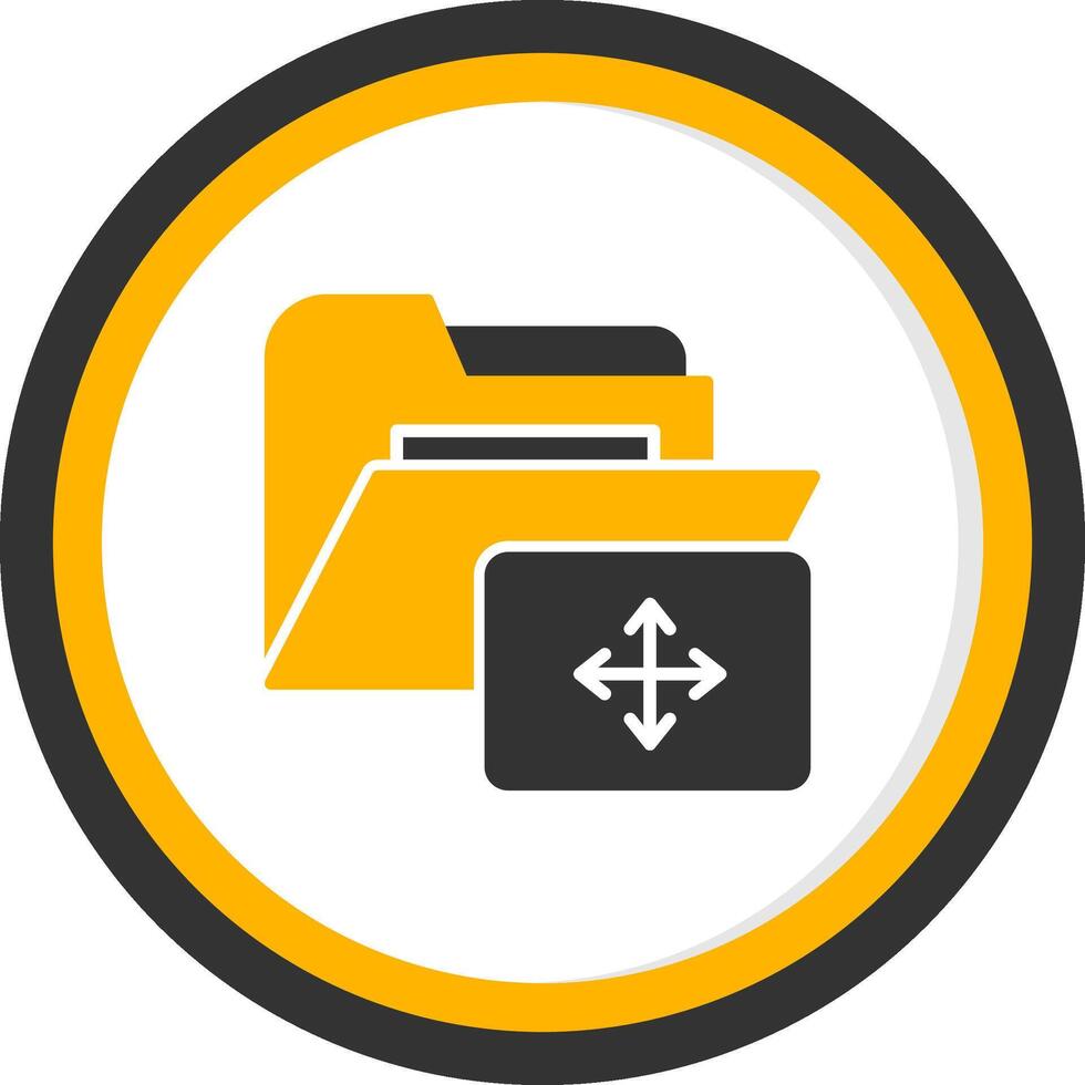 Drag and Drop Glyph Two Color Circle vector