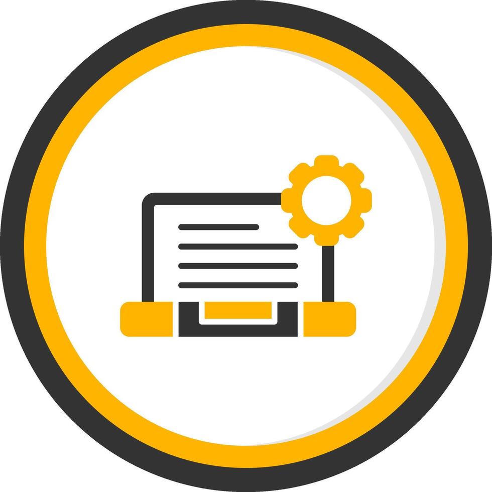 Working Conditions Policy Glyph Two Color Circle vector