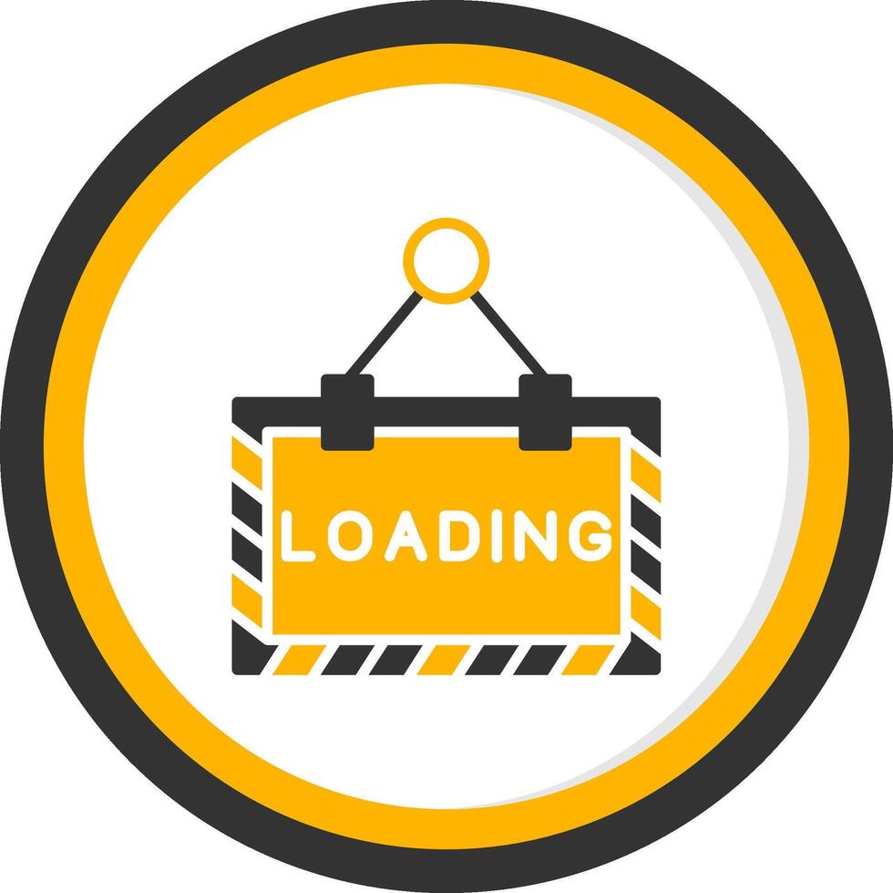 Loading Page Animation Glyph Two Color Circle vector
