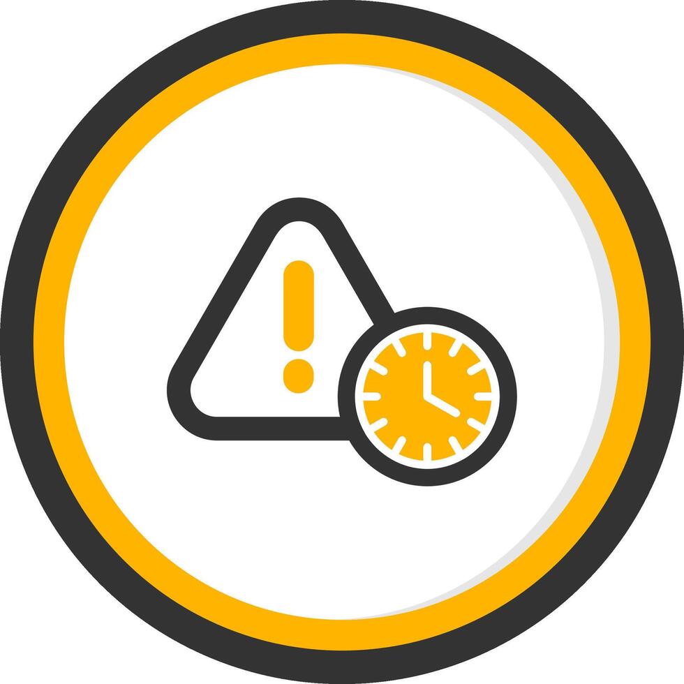 Continuous Work In Progress Glyph Two Color Circle vector