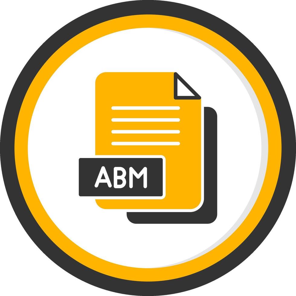 Abm Data File Glyph Two Color Circle vector