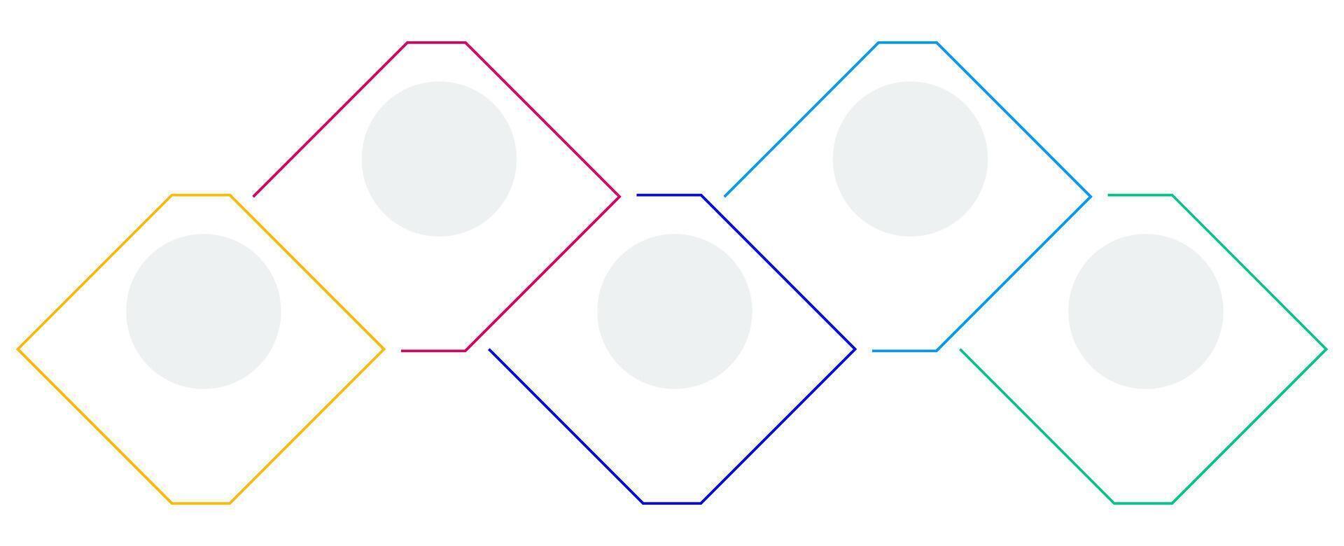 Industry digitization rhombic infographic template. Innovative manufacturing. Data visualization with 5 steps. Empty process design. Editable blank options info graphics vector