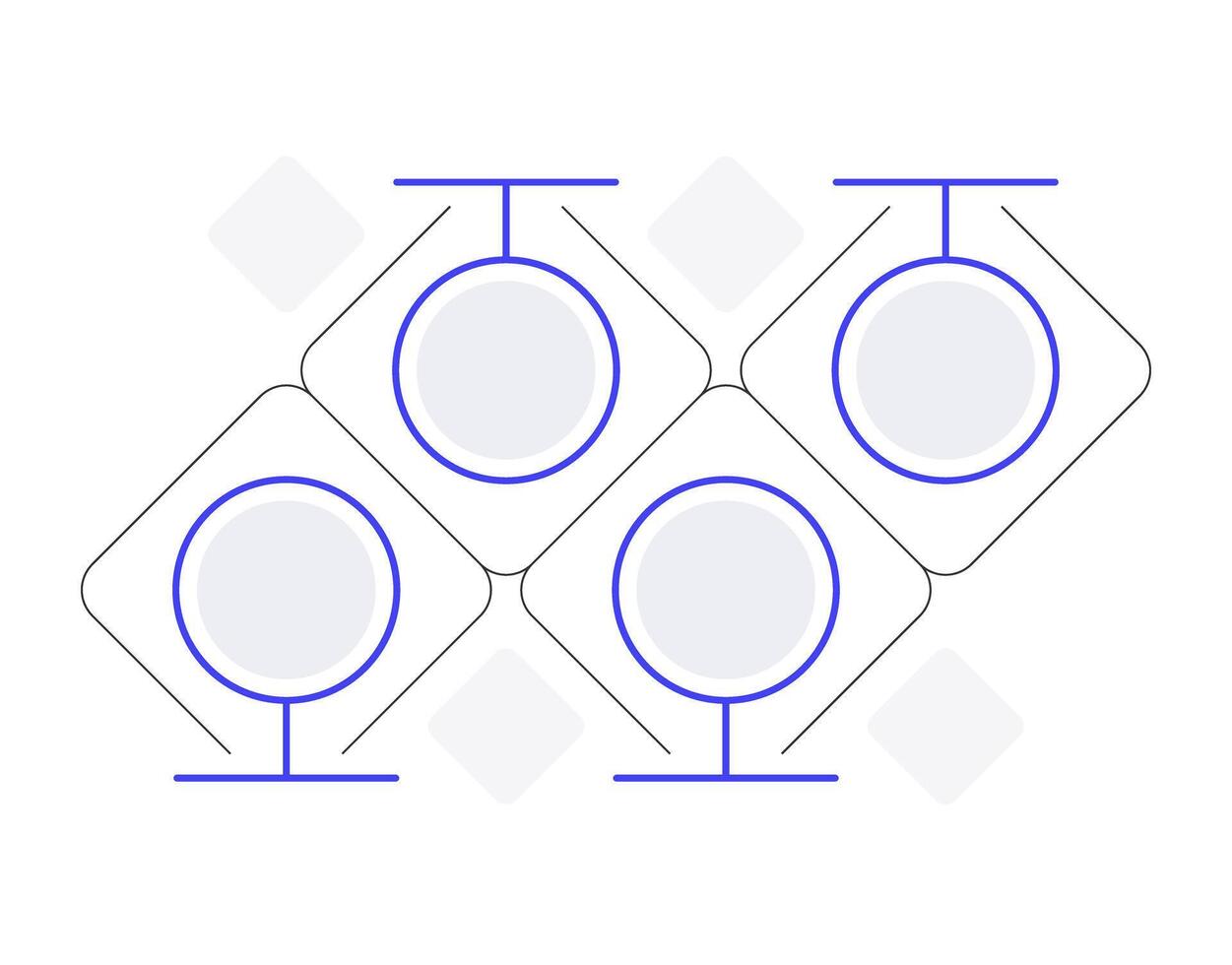 Metaverse solutions infographic template. Virtual reality and simulation. Data visualization with 4 steps. Empty process design. Editable blank options info graphics vector