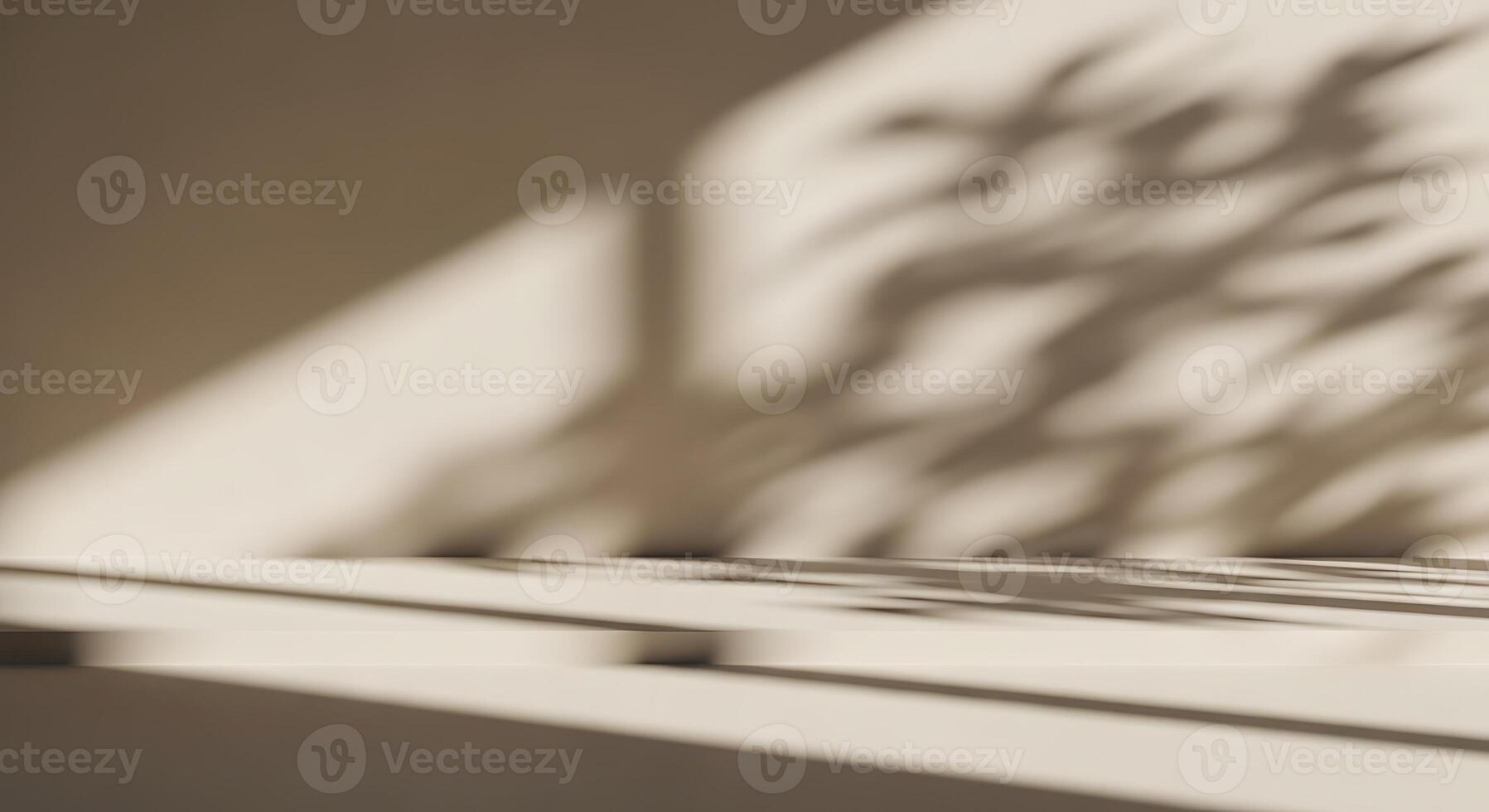 Abstract shadows background with empty podium product display photo