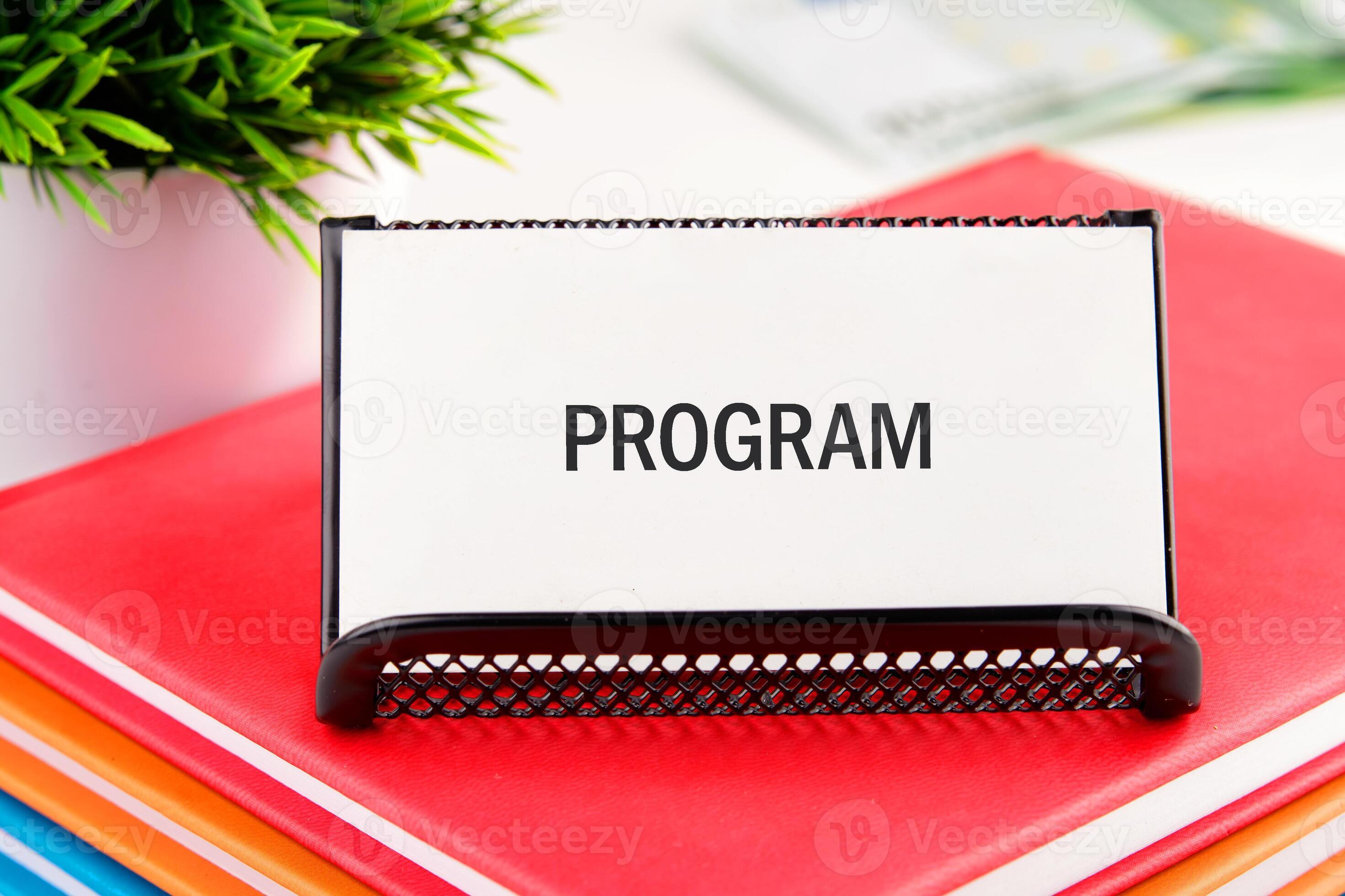 Concept word PROGRAM. Data Digital Programs System Technology Concept ...