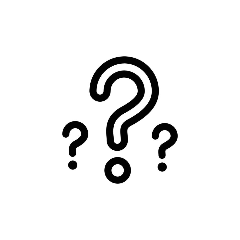 question mark thin outline icon design good for web or mobile app vector