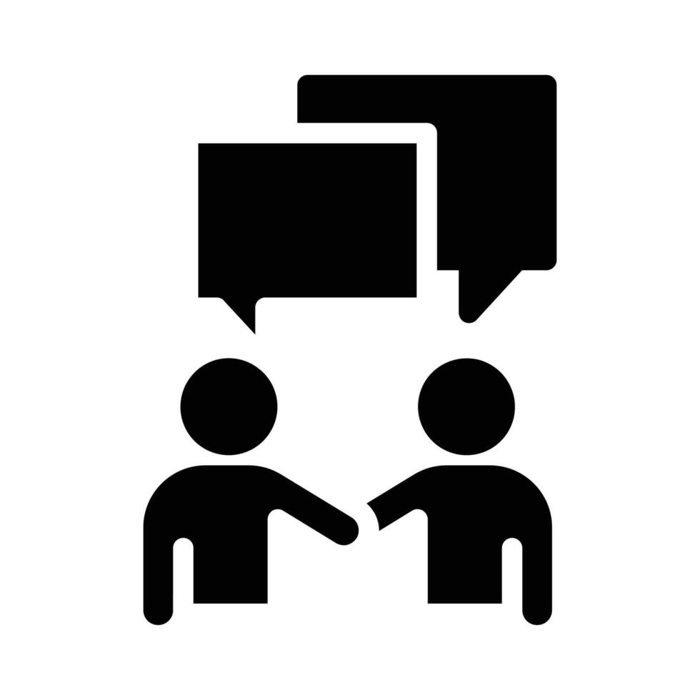 negotiation solid icon design good for web or mobile app vector