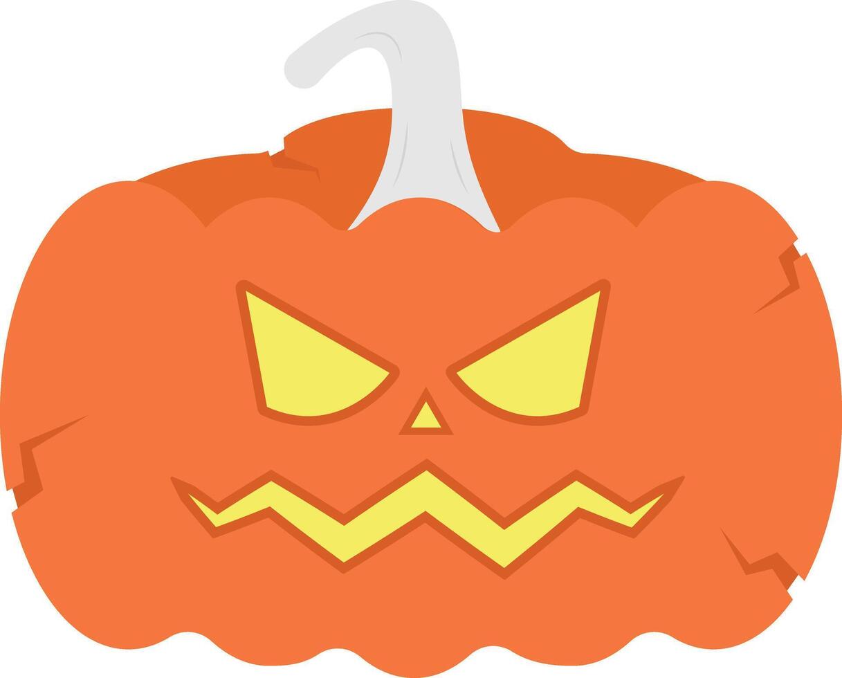 Jack O Lantern Flat Illustration. Clean Icon Design Element on Isolated White Background vector