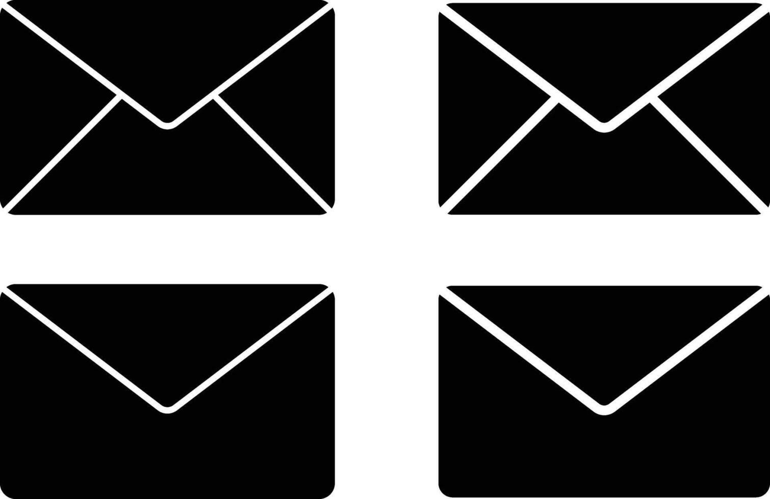 mail icons set. Envelope symbol. Email or message, letter signs vector