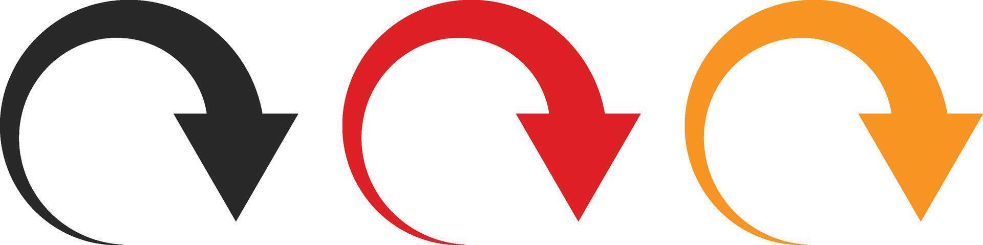 Circle arrow icons set. Recycle, repeat, refresh, reload arrows collection. Circular arrow symbol pack vector