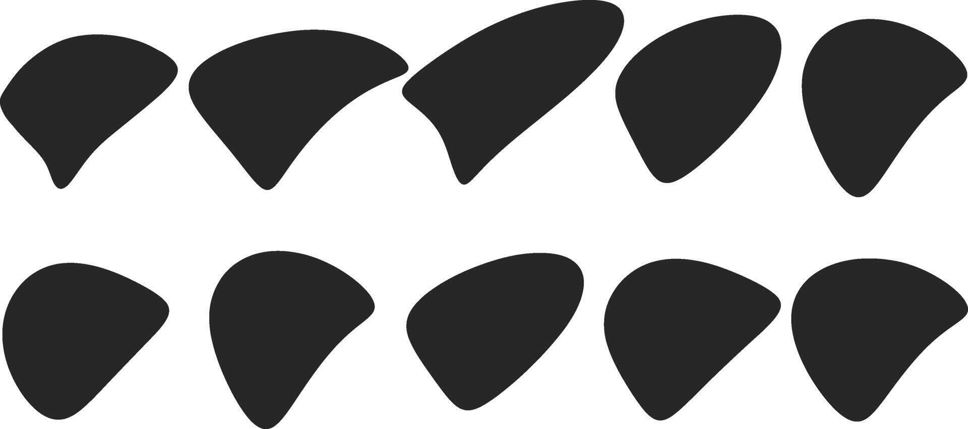 Abstract blobs organic shape set. Fluid liquid rectangle shapes collections. Speech bubble blob shape vector