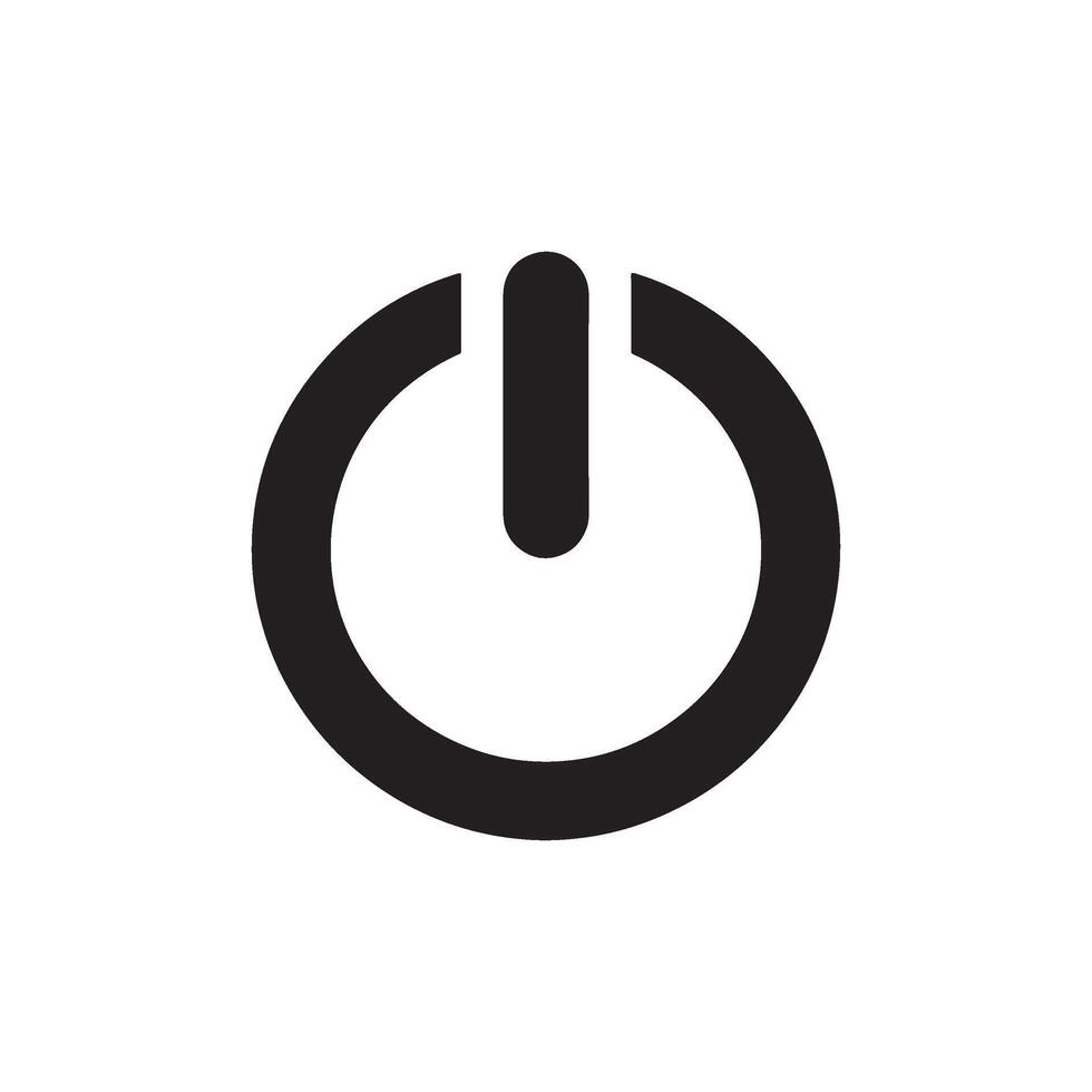 The Universal Power Icon A Symbol of On and Off Representing Control Activation and Deactivation Simplistic Design vector
