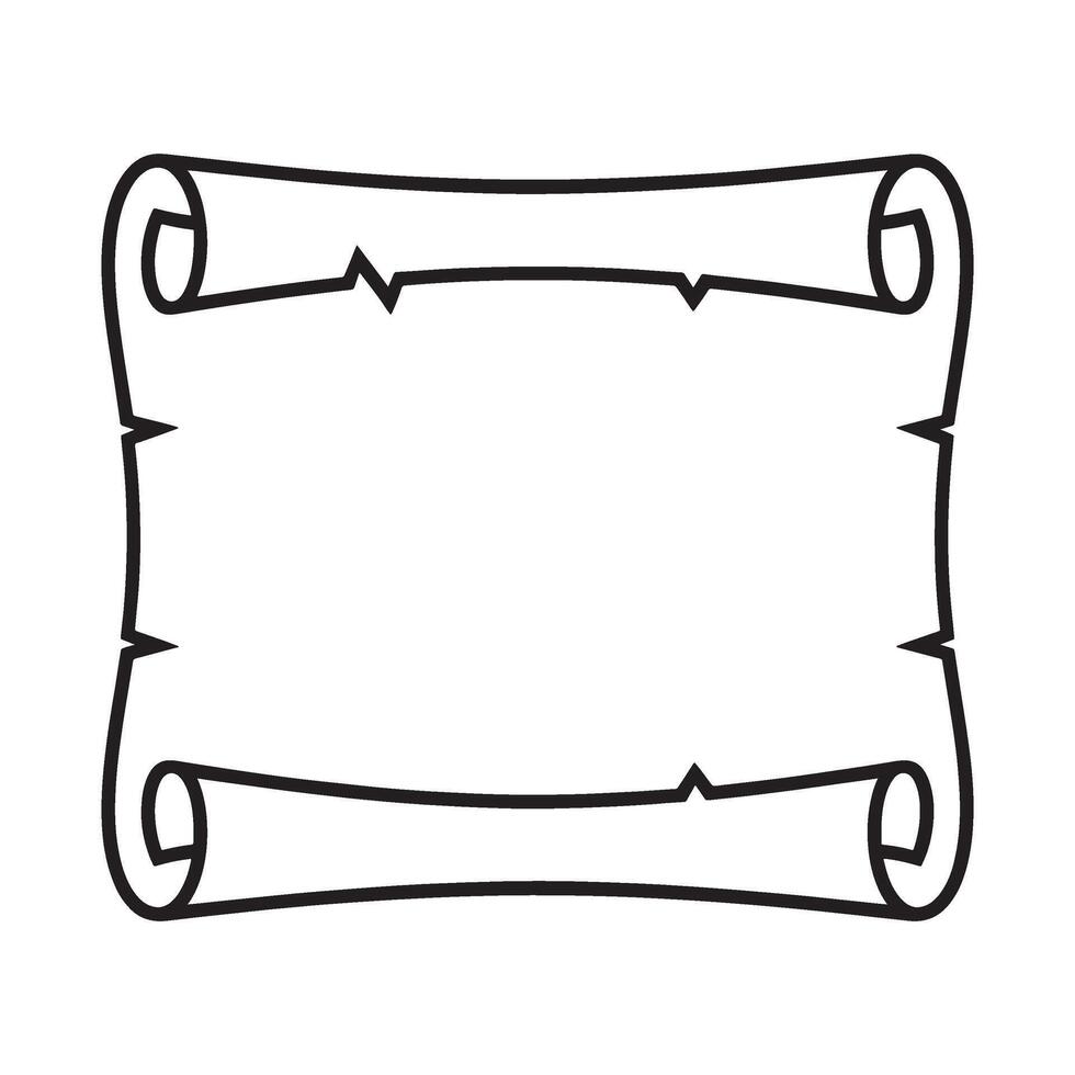 Antique Scroll Illustration with Torn Edges A Classic Design Element Representing History and Ancient Knowledge Ready for Text vector