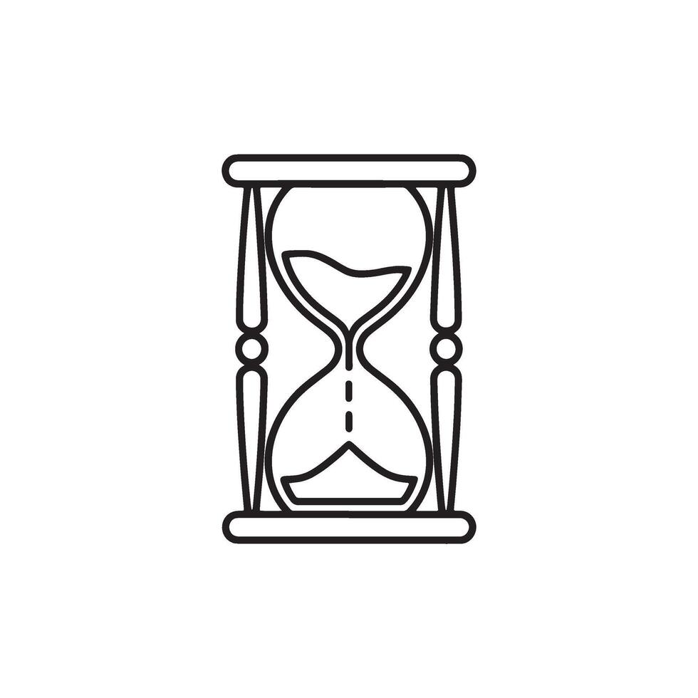 Classic Sand Timer Icon A Timeless Symbol of Transience and The Relentless Passage of Time A Reminder of Finite Existence vector