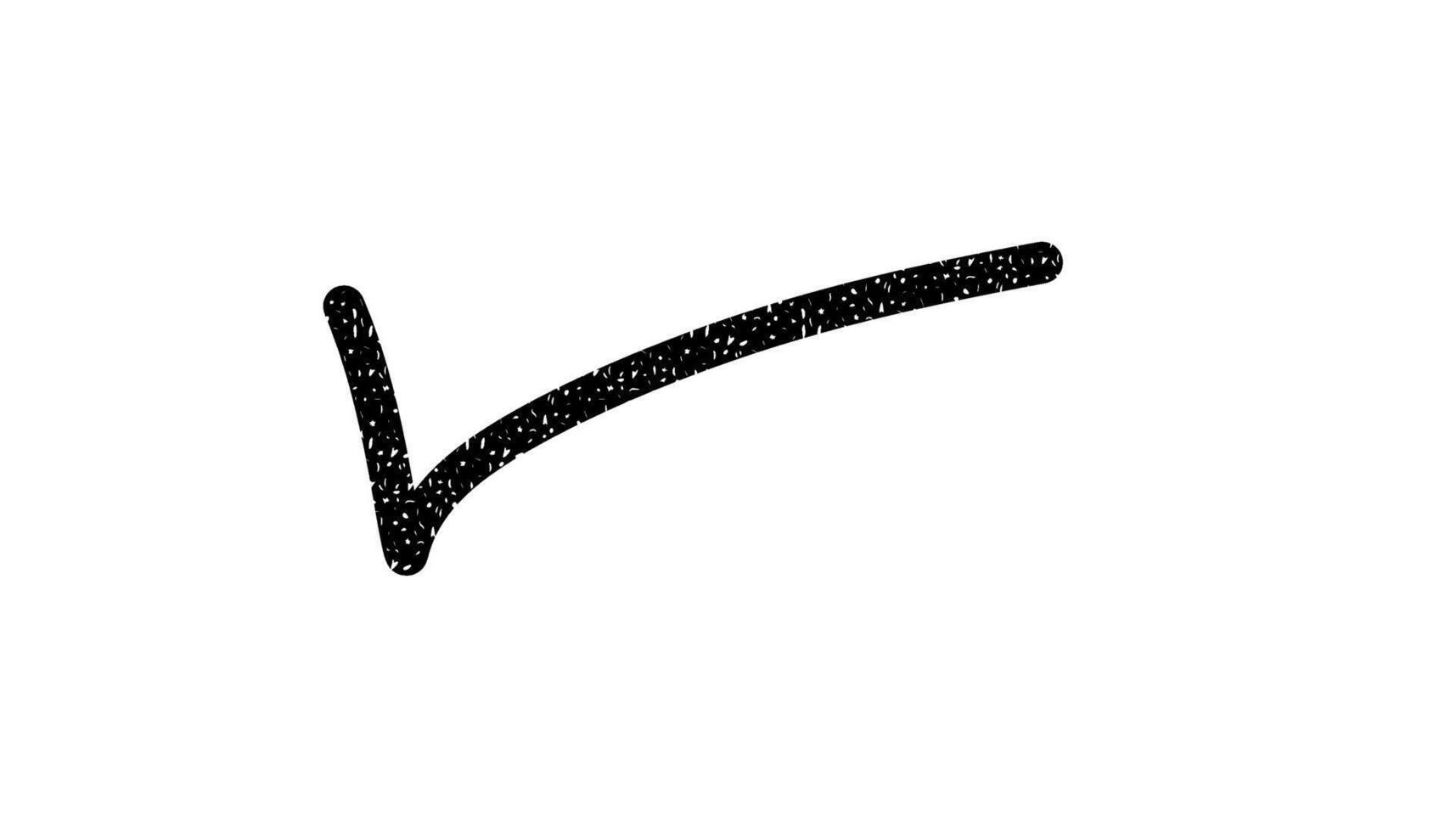 Handdrawn checkmark on a white background indicating approval and completion with a positive and affirmative f vector