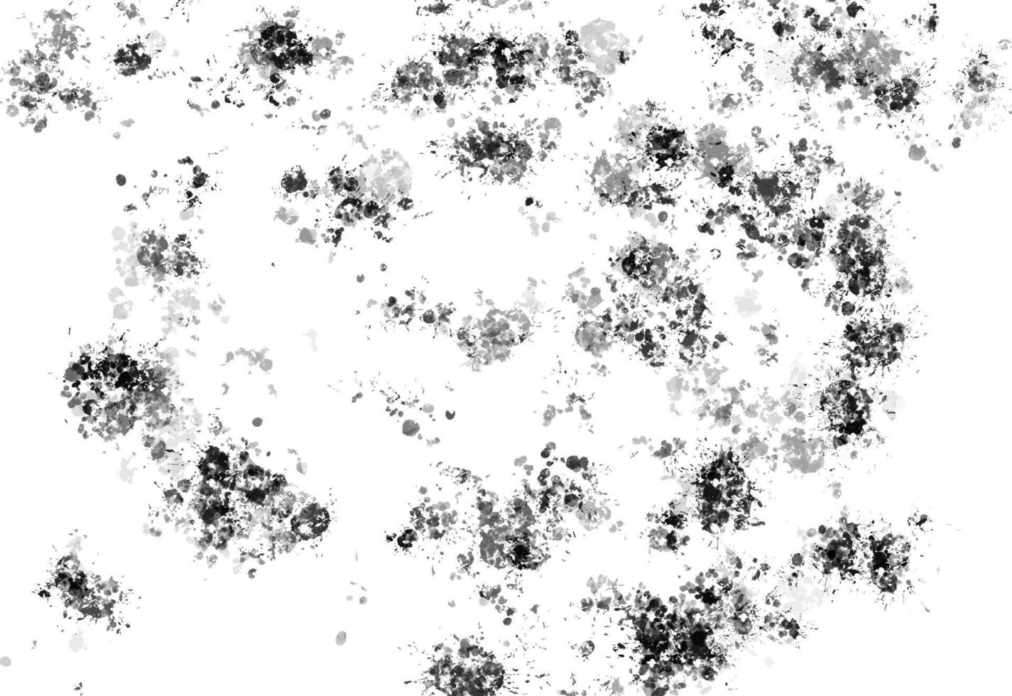 Abstract ink splatters creating a swirling pattern on a white canvas conveying a sense of artistic chaos and d vector