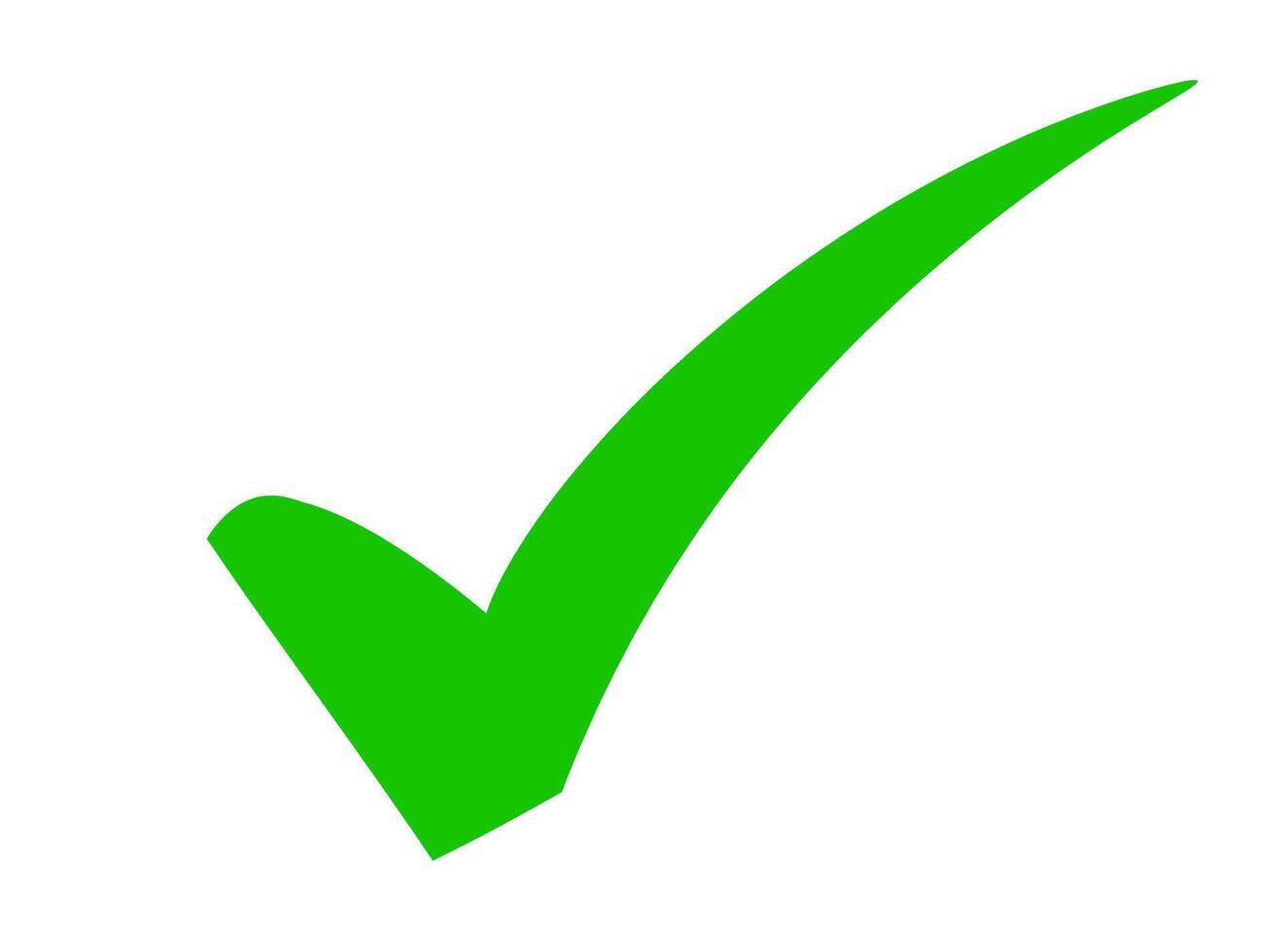 Vibrant green check mark on a clean white background symbolizing approval confirmation and a positive outcome with a sense of trust and reliability vector