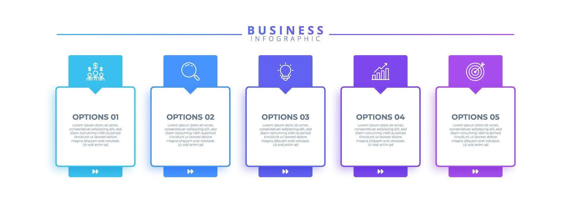 Infographic thin line design with icons and 5 options or steps. Infographics for business concept. Can be used for presentations banner, process diagram, flow chart, info graph vector