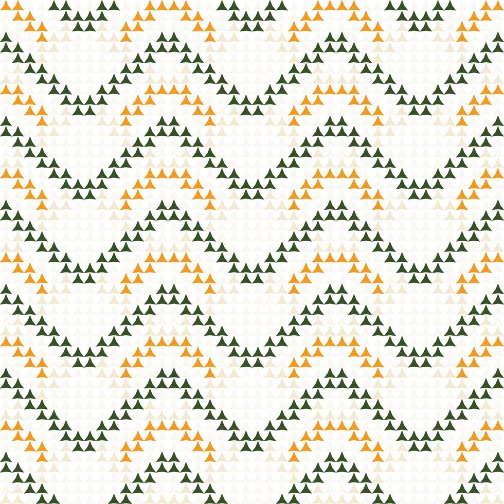 Geometric seamless pattern with circles, triangles, and squares for retro fabric, wallpaper, or textile design backdrop vector