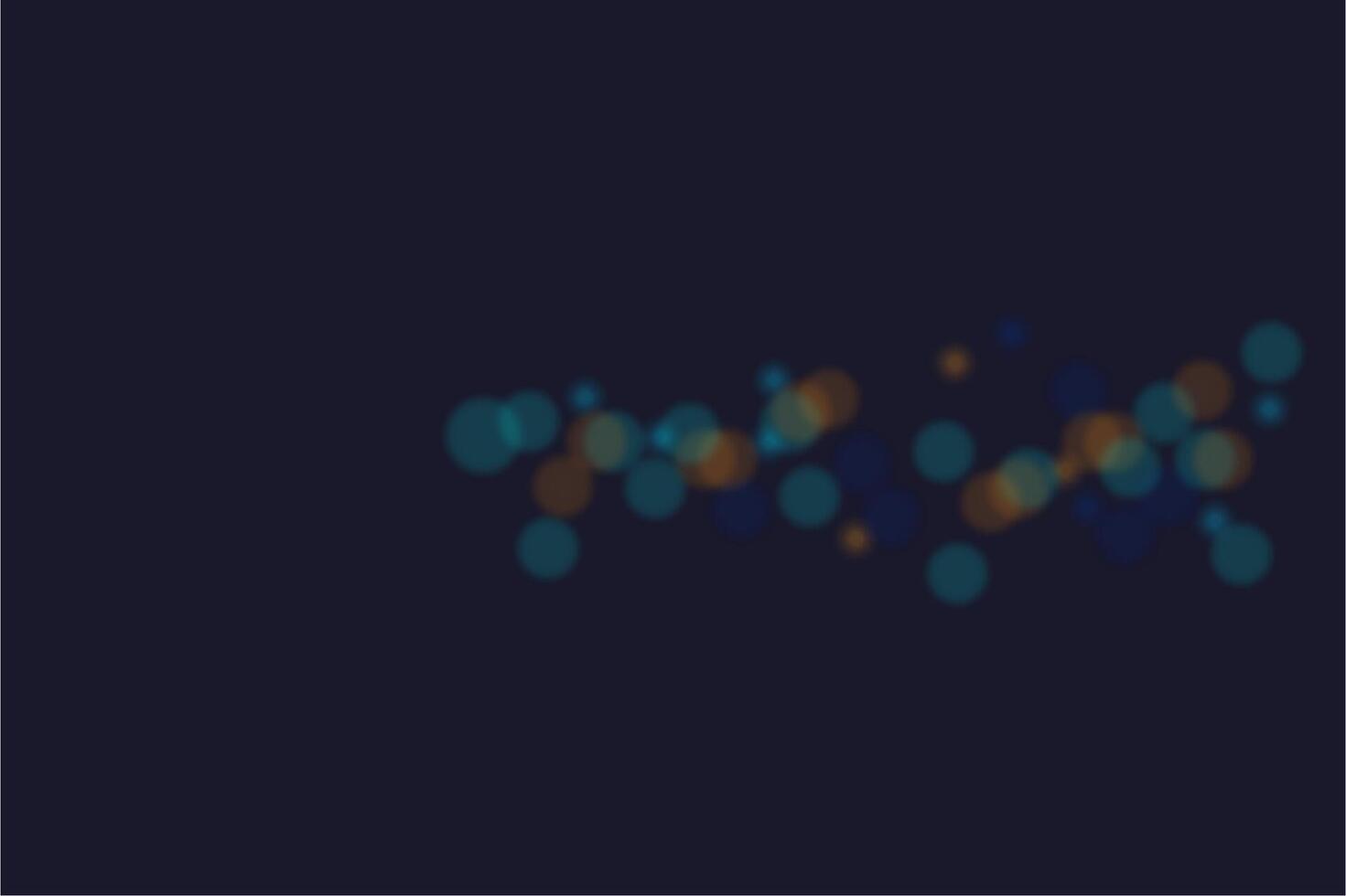 Abstract bokeh lights forming a luminous trail across a deep twilight background vector