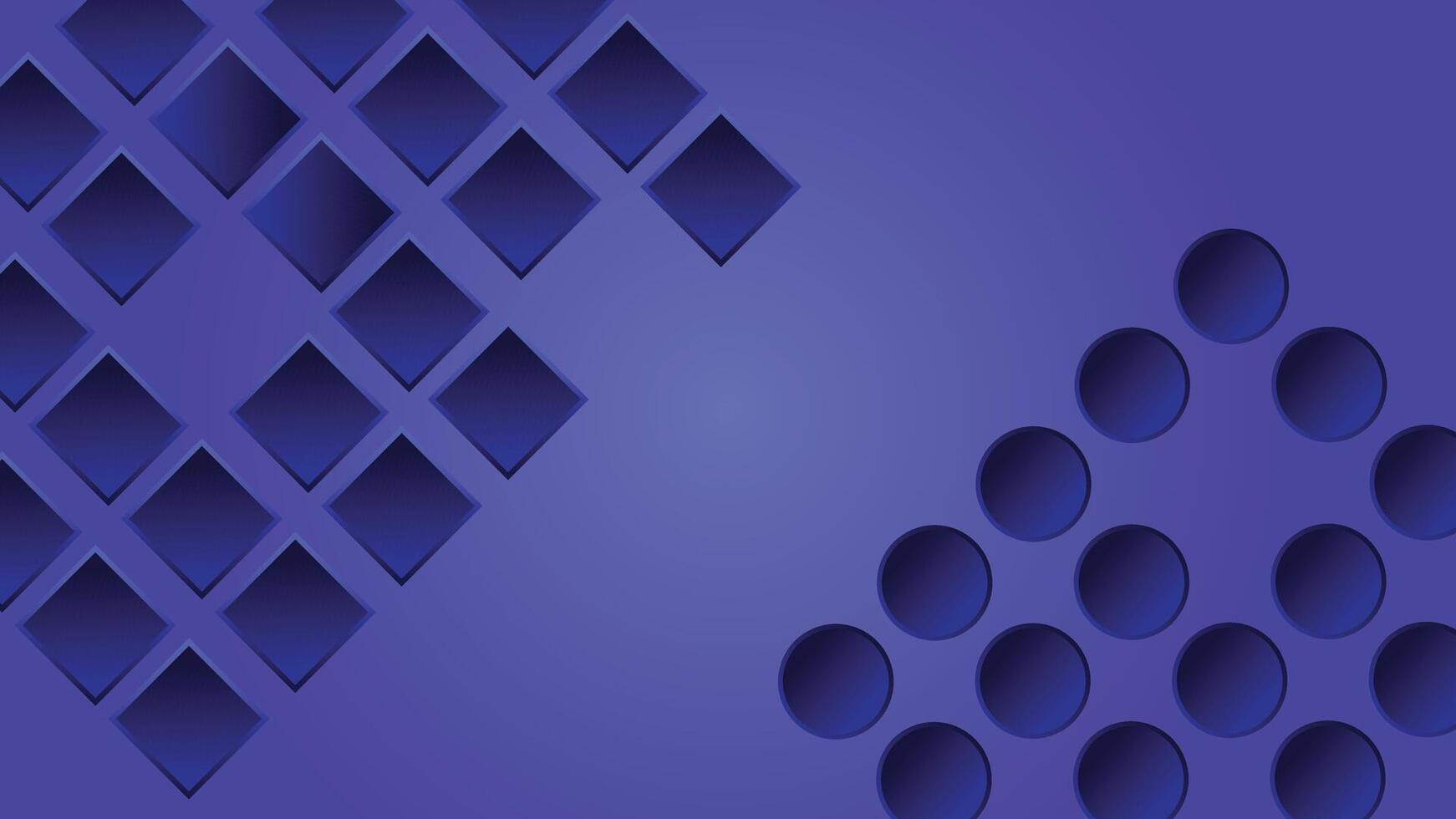 Abstract blue background featuring 3d geometric squares and circles with gradient depth, ideal for posters, banners, digital artwork, covers, presentations and modern graphic design. vector