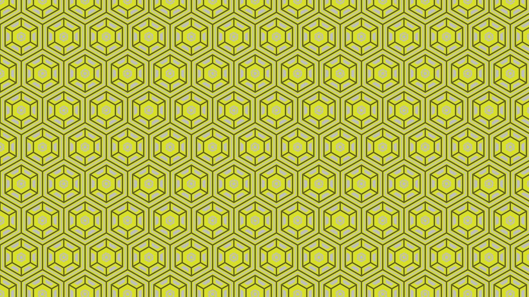 Abstract hexagon line background with modern repeating shapes in yellow and green tones Ideal for wallpapers packaging prints fabric and contemporary graphic design projects vector