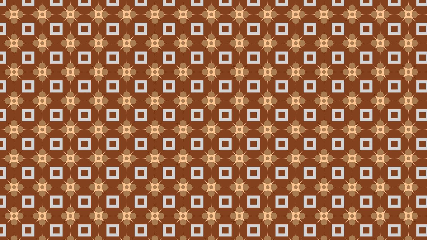 Abstract geometric background with repeating square and star shapes in brown and beige tones Ideal for wallpapers fabric prints packaging web and modern graphic design projects vector