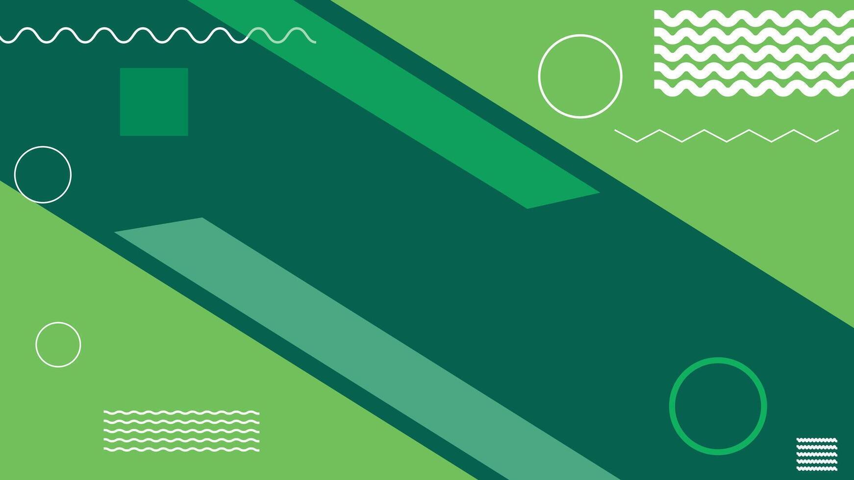 Creative abstract background featuring geometric green shapes with circles and lines, perfect for posters, banners, digital projects, presentations, covers and graphic design use. vector