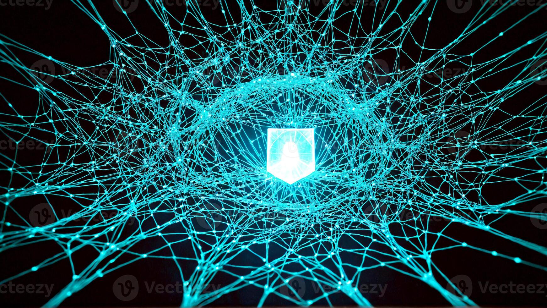 Experience the future of connectivity with this stunning digital network visualization, perfect for tech innovation and data science themes. photo