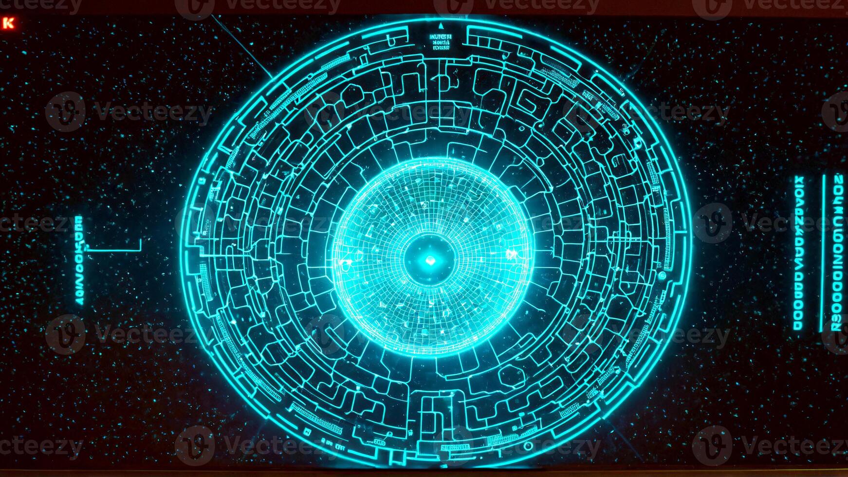 Experience the future with this stunning, vibrant digital network interface, pulsing with advanced technology and intricate data streams for a modern, innovative feel. photo