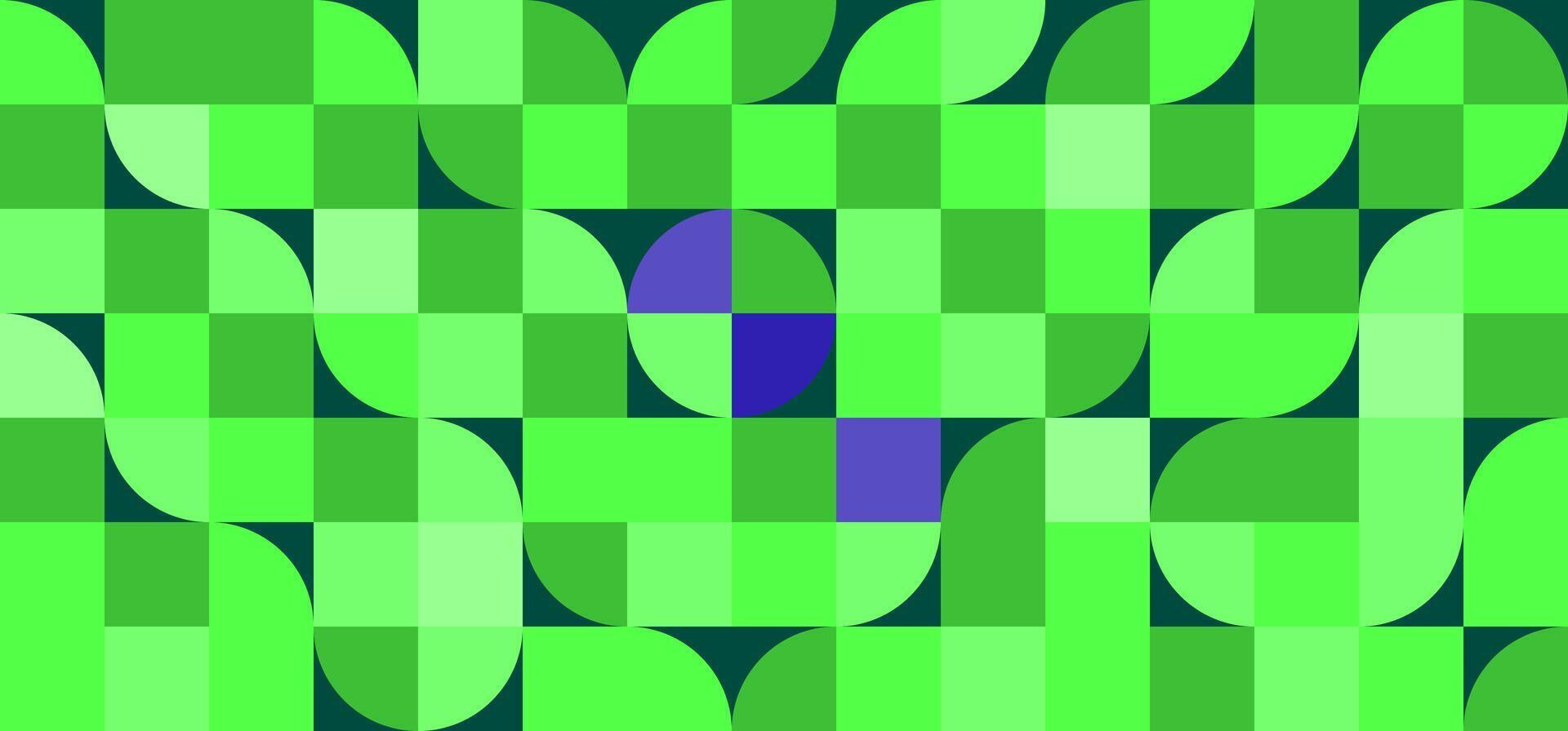 Abstract background seamless circle and square with geometric pattern summer in green leaf and purplecolors. illustration for your design. vector