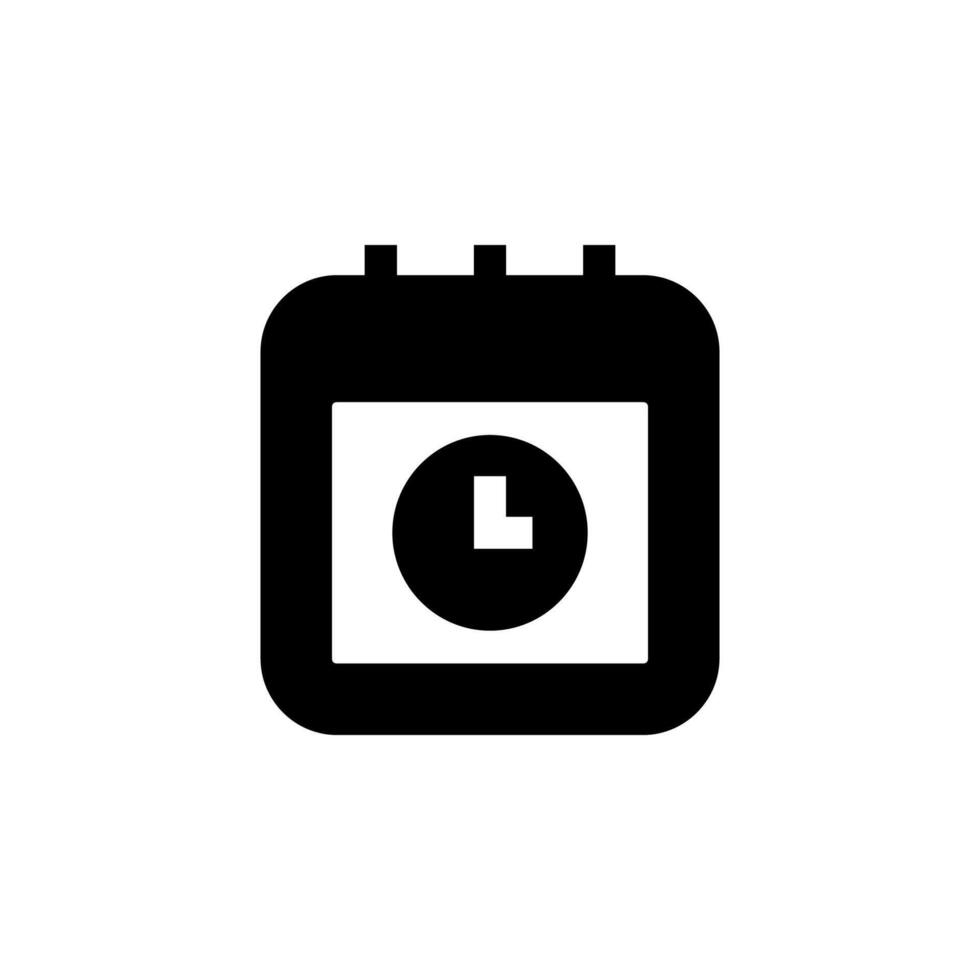 Clean Solid Deadline Icon for Urgency, Limit, and Project Timeline Interface vector