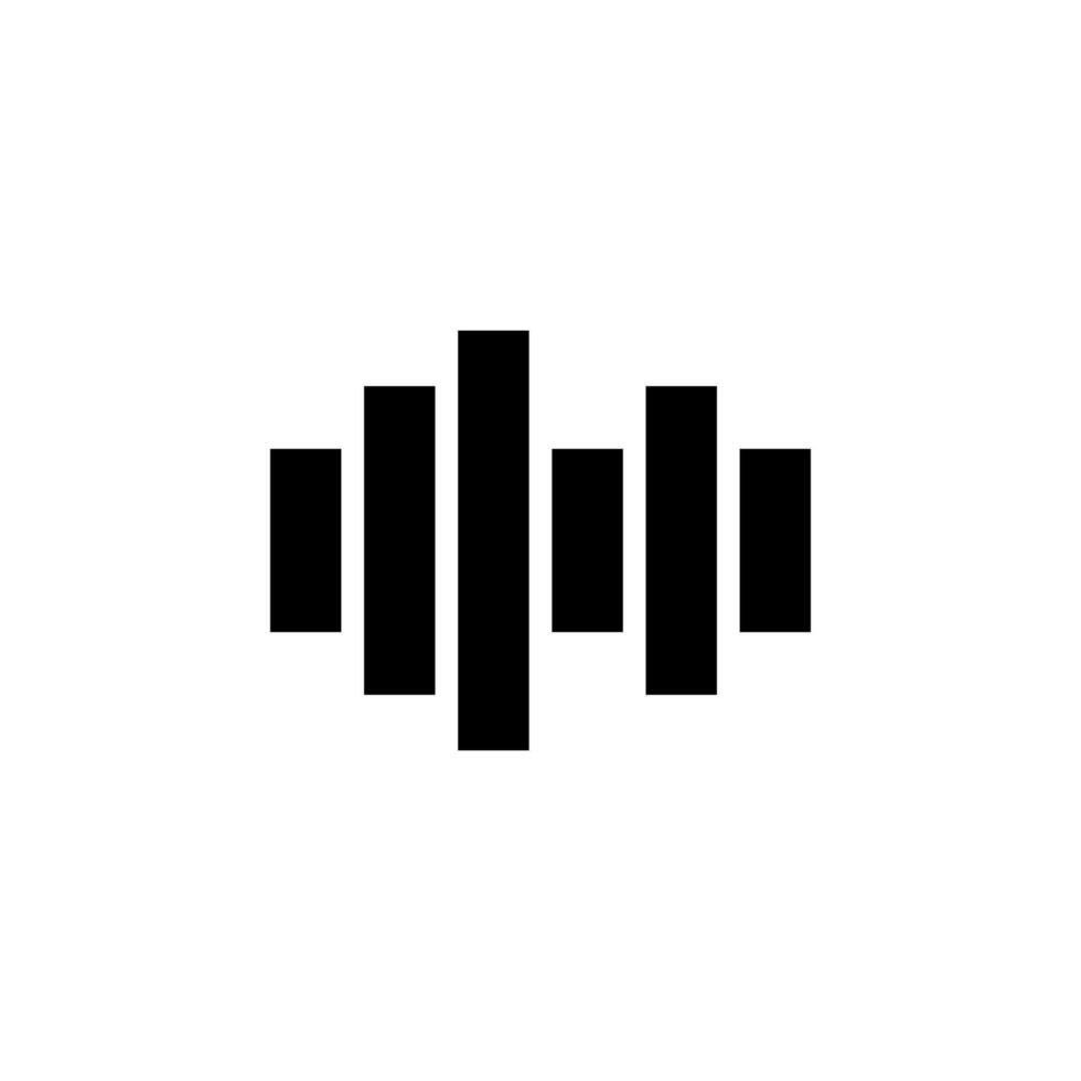 Clean Solid Voice Icon for Recording, Broadcast, and Voice Message Interface vector