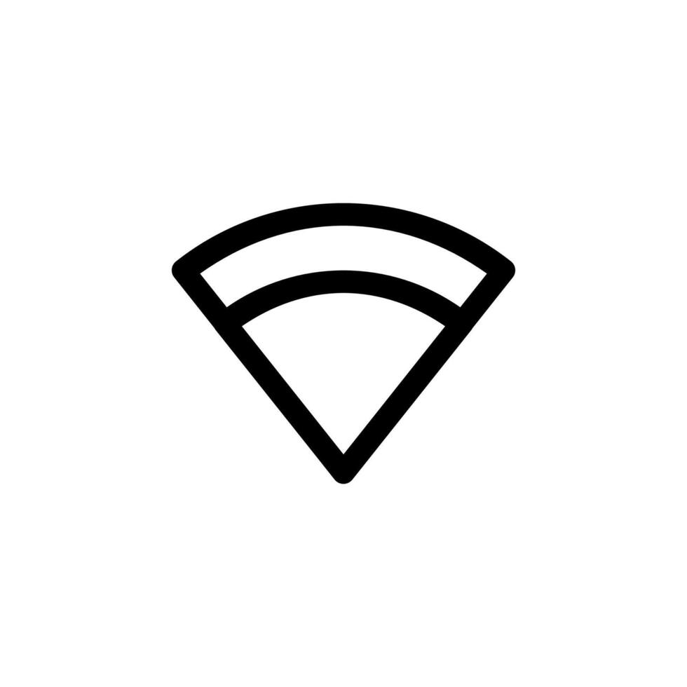 Modern Line WiFi Outline Icon for Signal, Data, and Access Control Dashboard vector