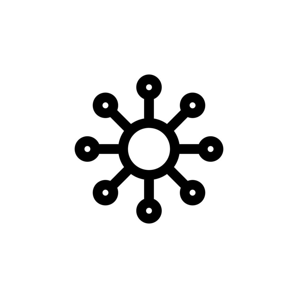 Modern Line Network Outline Icon for Signal, Streaming, and Device Dashboard vector