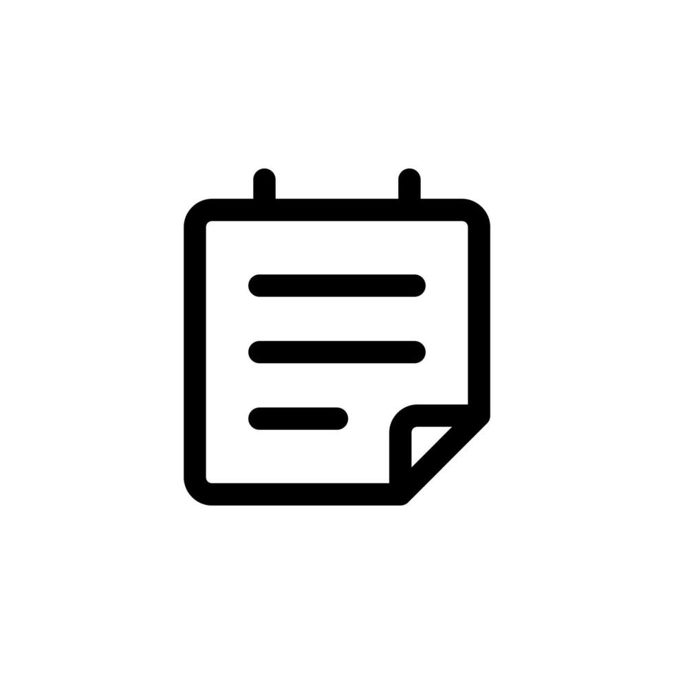 Line Schedule Icon Thin Outline Calendar Symbol for Task and Planner Interface vector