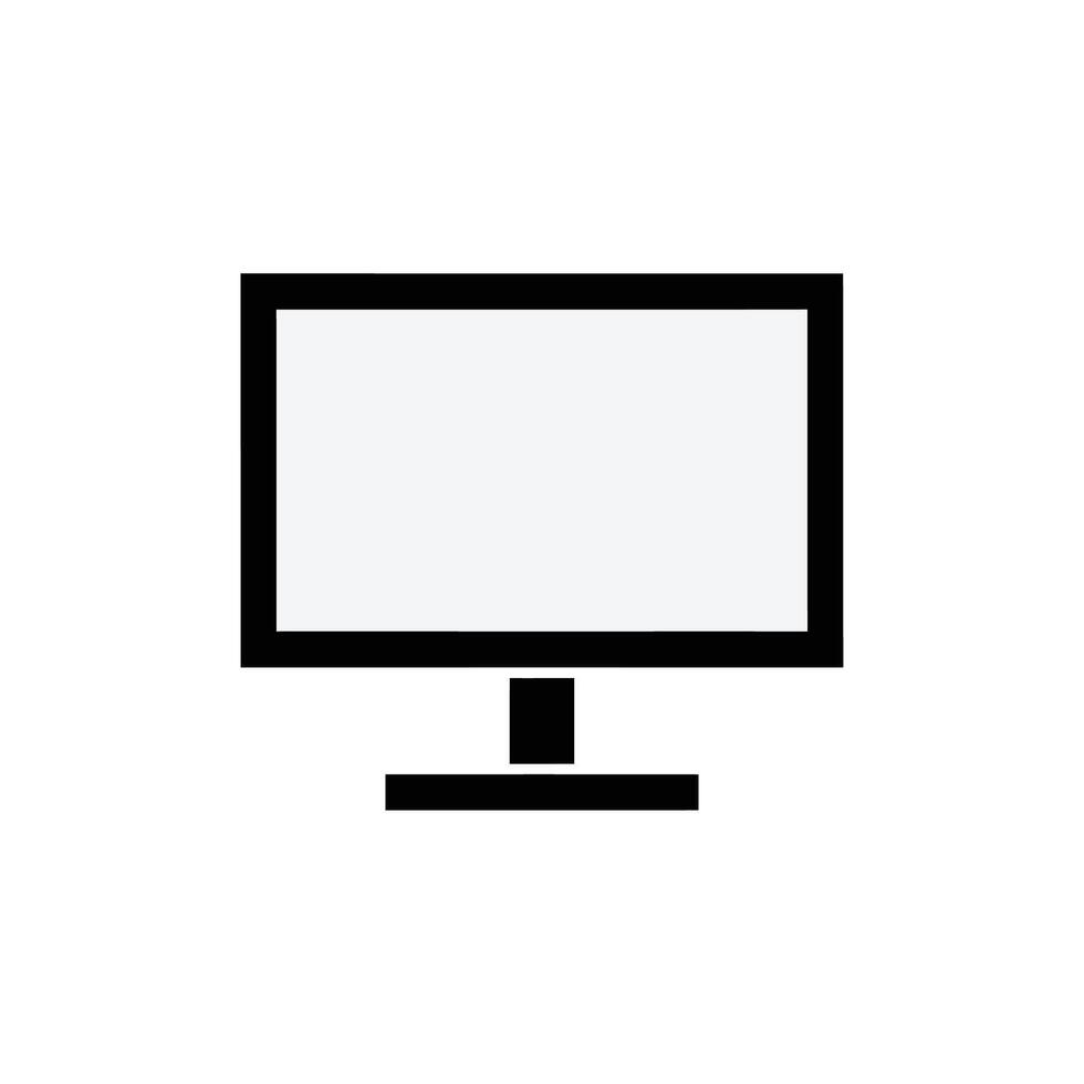 Simple Computer Monitor Icon for Technology and Digital Concepts vector