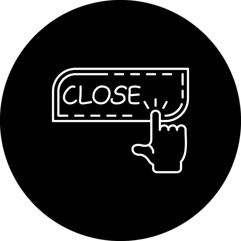 Close Finger Tap Button Advanced Web Design Graphic vector